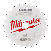 Saeketas puidule Milwaukee 210 x 30 x 2,8 mm, 24 hammast