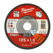 Lõikeketas Milwaukee PRO+ INOX 125 x 22,23 x 1 mm - 10 tk