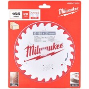 Saeketas puidule Milwaukee 165 x 20 x 1,6 mm, 40 hammast