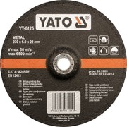 Lihvketas Yato 125 x 6 x 22,2 mm