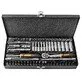 Pildil on avatud mustas metallkarbis NEO 1/4" 63-osaline padrunvõtmete komplekt, mis sisaldab erinevaid padrunvõtmeid...