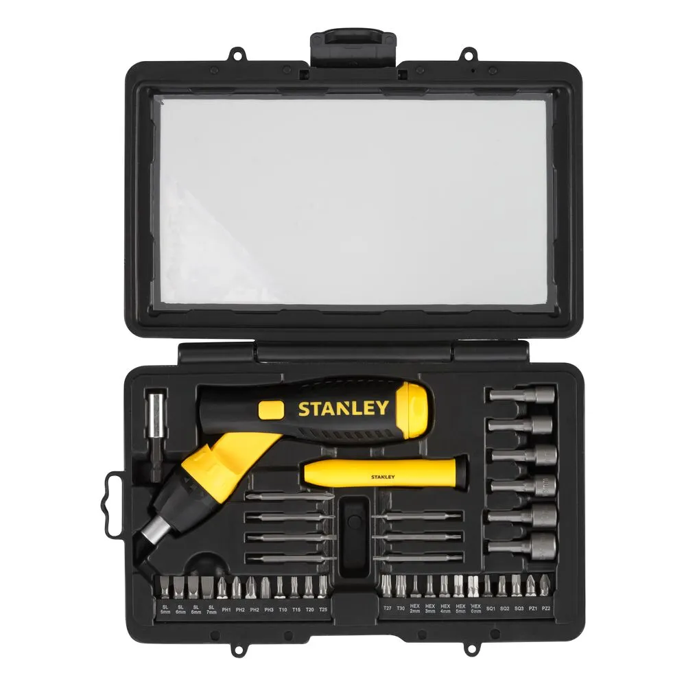 Stanley bit screwdriver set, with ratchet, 40-piece