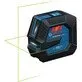 Pildil on Bosch joonlaser GLL 20-22 G, mis projitseerib rohelisi laserjooni.
