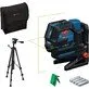 Bosch taškinis kryžminis lazeris GCL 12V-50-22 CG + BT 150, be akumuliatoriaus ir įkroviklio