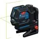 Pildil on Bosch punktristlaser GCL 12V-50-22 CG, mis projitseerib rohelisi laserjooni.
