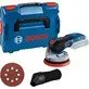 Bosch akumulatora ekscentriskā slīpmašīna GEX 18V-125 + L-Boxx, bez akumulatora un lādētāja
