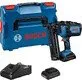 Pildil on Bosch GNH 18V-64 M akunaelapüss, mis on komplektis koos kohvri, laadija ja akuga.