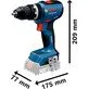 Bosch Cordless Hammer Drill GSB 18V-65 + L-Boxx, without battery and charger
