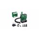 Pildil on Bosch EasyInflate 18V-500 akupump koos tarvikutega, karbiga ja laadijaga.