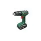 Pildil on roheline ja must Bosch EasyImpact 18V-40 akulööktrell koos akuga.