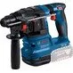 Pildil on Bosch GBH 18V-22 akupuurvasar, millel on näha tööriista korpus, käepide ja küljekäepide.