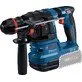 Pildil on Bosch akupuurvasar GBH 18V-22 X, millel on näha tööriista korpus, käepide ja aku.
