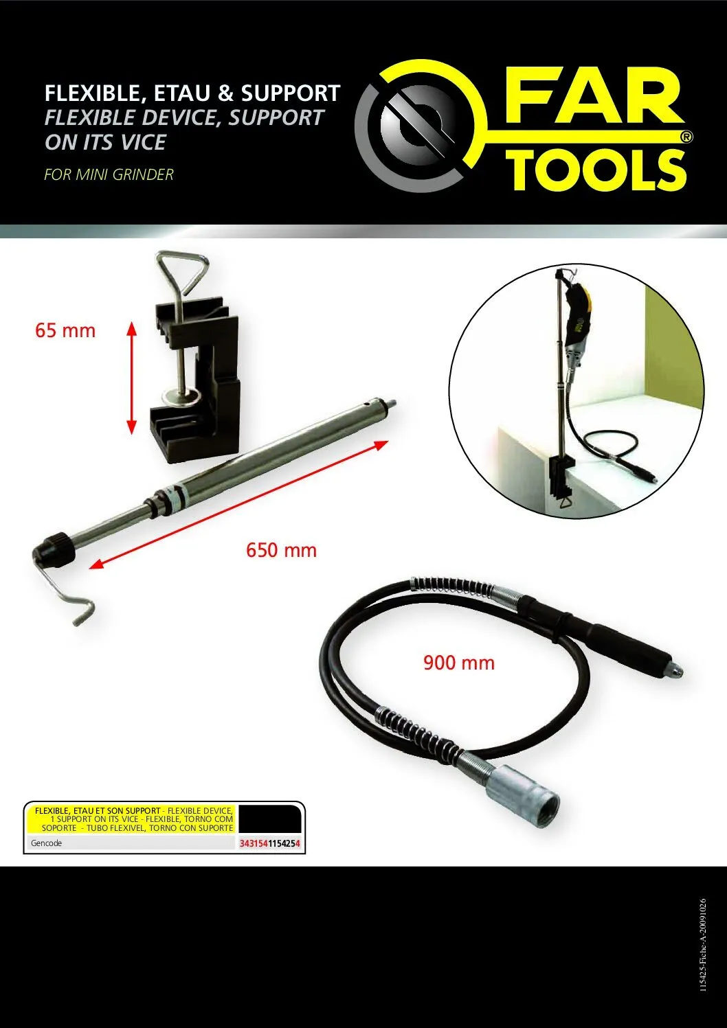 FARTOOLS stand kit for DC 170 die grinder