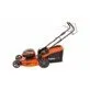 Pildil on oranž Powerplus Dualpower akumuruniiduk, millel on must murukogumiskott ja mis on aku ja laadijata.