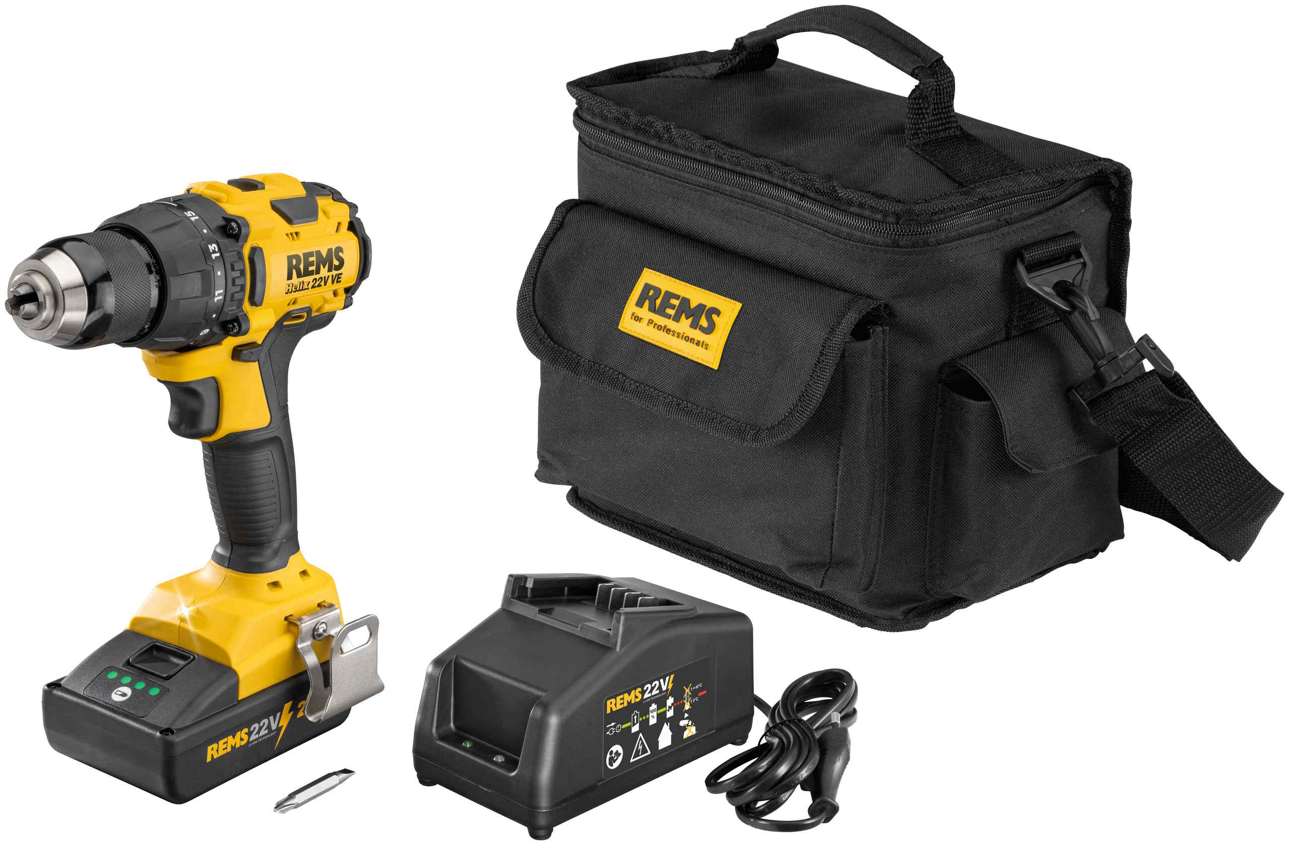 REMS cordless drill Helix 22V VE Set 1 x 2.5 Ah