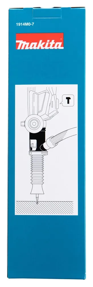 Pildil on Makita tolmukoguja HR2670FT 190 mm piikamistöödeks pakend, millel on illustratsioon toote kasutamisest.