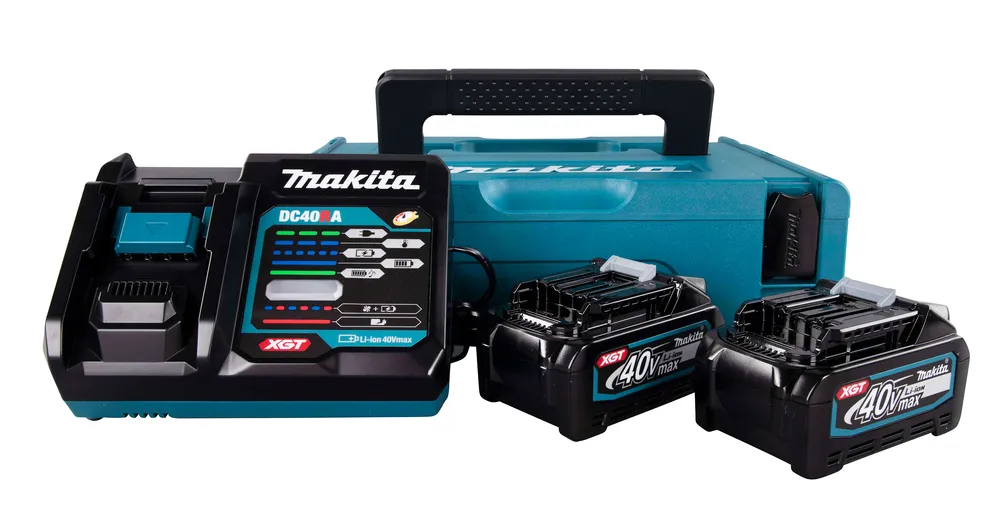 Комплект Makita XGT 40 В 2 x BL4040 + DC40RA зарядное устройство + MakPac