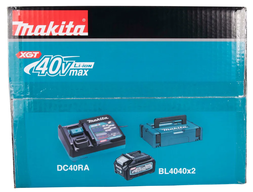 Комплект Makita XGT 40 В 2 x BL4040 + DC40RA зарядное устройство + MakPac