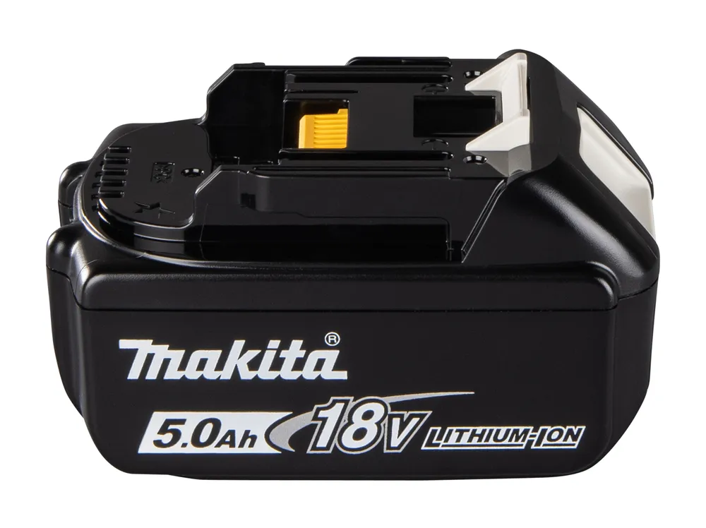 Pildil on must Makita 18 V 5,0 Ah BL1850B aku.