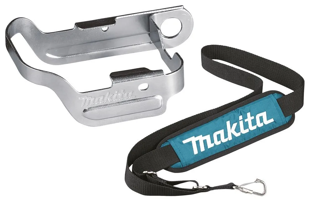 Pildil on Makita tööriista hoidik koos rihmaga, mis on mõeldud DDF/DTD/DTS/DTW seeria tööriistadele.