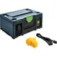 Pildil on Festool mobiilne akupank SYS-PowerStation SYS-PST 1500 Li HP, millega on kaasas kaabli ja pistikupesa adapter.