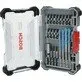 Pildil on avatud Bosch PRO Impact Mixed 20-osaline otsakute ja puuride komplekt, mis sisaldab erinevaid otsakuid ja puure.