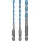 Universalūs grąžtų komplektas Bosch EXPERT HEX-9 MultiConstruction 5/6/8 mm, 3 dalių