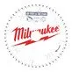 Pildil on Milwaukee saeketas alumiiniumile, millel on läbimõõt 184 mm, 30 mm keskmine auk ja 54 hammast.