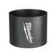 Pildil on must Milwaukee Hole Dozer HCS Bi-Metal augusaag, millel on saaghammastega serv ja Milwaukee logo.