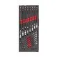Articulated Ratchet Wrench Set Milwaukee MAX BITE, for tool trolley, 8-22 mm, 15-piece 