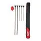 Pildil on Milwaukee AIR-TIP™ AT-4 painduvate mikrovoolikute komplekt, mis sisaldab erinevaid voolikuid, adapterit ja...