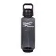 Pildil on must Milwaukee PACKOUT™ 1420 ml plastpudel, millel on valge Milwaukee logo.