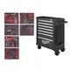 Milwaukee tool set with grey tool cart 337-piece
