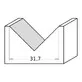 Фреза Milwaukee V-образного паза 31,7 x 19/15,88 x 63,5 мм 90°, с хвостовиком 8 мм