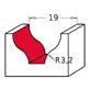 Фреза для декоративного профиля Milwaukee 19/6,35 x 13 x 68 мм, с хвостовиком 8 мм