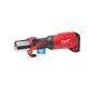 Pildil on punane Milwaukee M18 ONEBLHPT-302C torupress, millel on küljes aku ja mis näib olevat valmis torude pressimiseks.