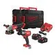 Pildil on Milwaukee M18 FUEL POWERPACK M18 FPP2E3-502X komplekt, mis sisaldab nurklihvijat, akutrelli, akusid, laadijat...