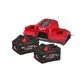 Milwaukee battery M18 FB8 8.0 Ah 2 pcs + M18 DBSC charger