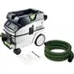 Pildil on Festool vee- ja tolmuimeja CLEANTEC CTL 26 EI AC-RENOFIX koos vooliku, dokumentide ja muude tarvikutega.