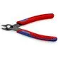 Pildil on Knipex Electronic-Super-Knips külglõiketangid, millel on punased ja sinised käepidemed ning mis on mõeldud...