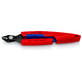 Pildil on näha Knipex külglõiketangid Slim 150 mm, millel on punased käepidemed ja sinine plastikust sisetükk.