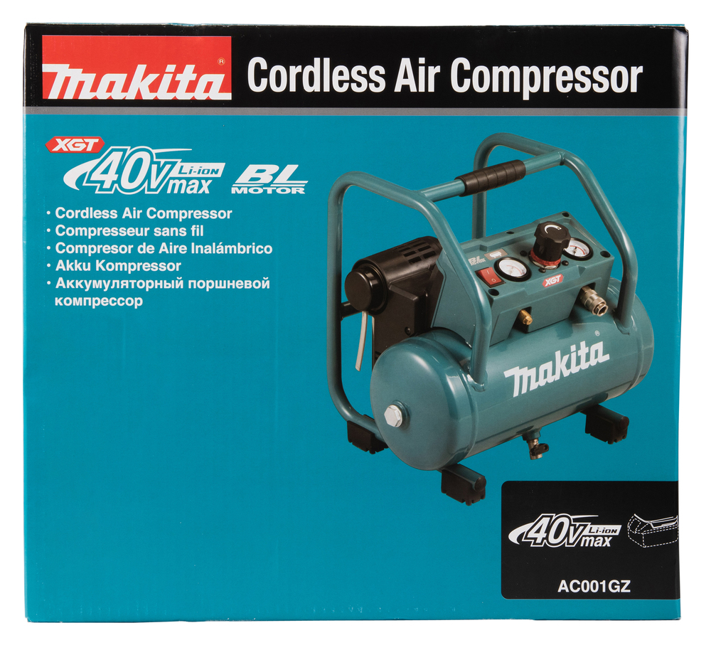 Аккумуляторный компрессор Makita AC001GZ, без аккумулятора и зарядного устройства