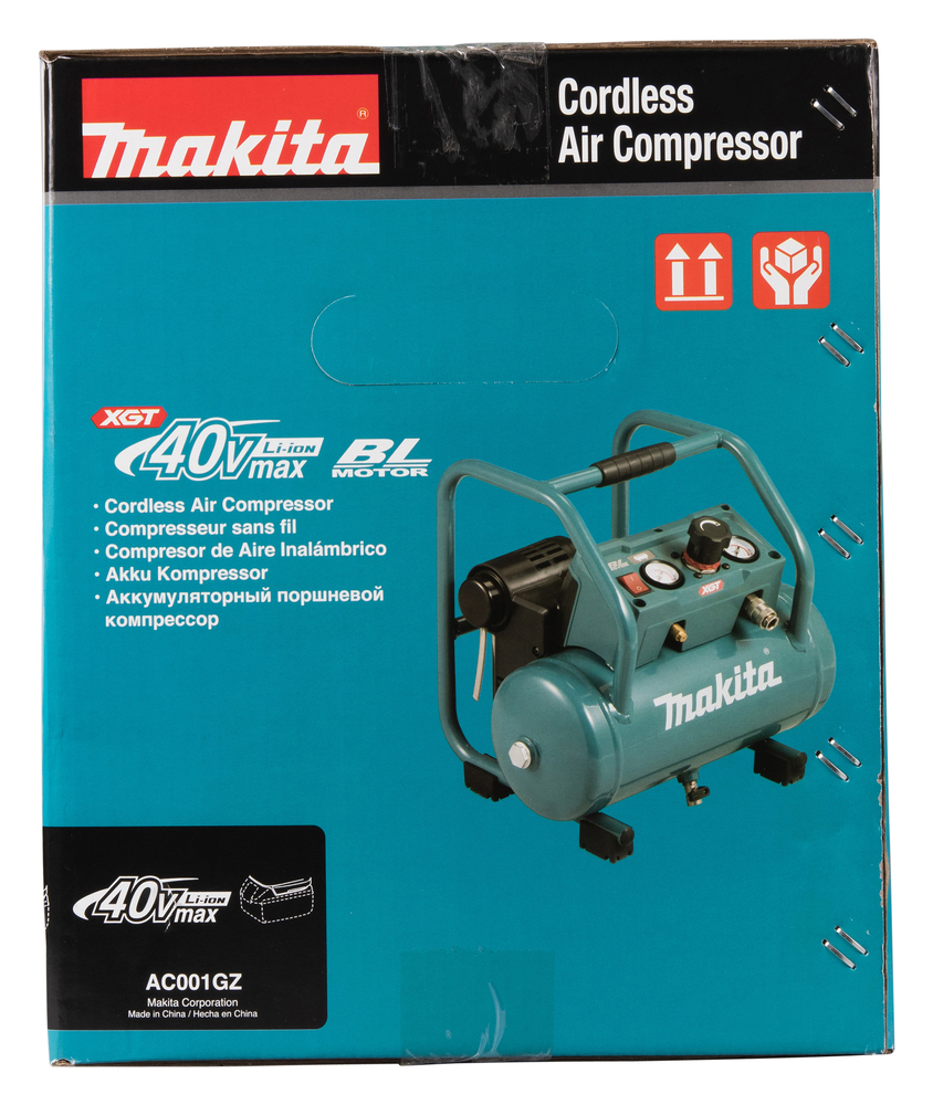 Аккумуляторный компрессор Makita AC001GZ, без аккумулятора и зарядного устройства