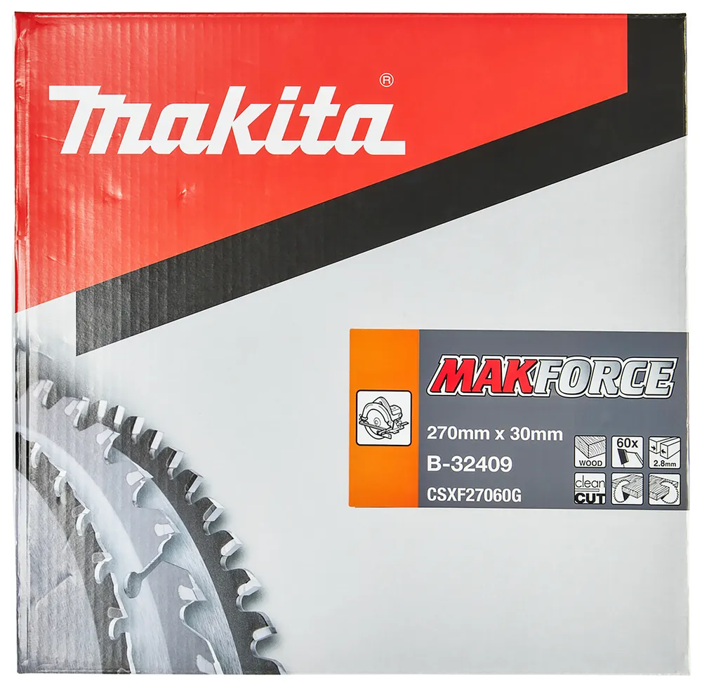 Pildil on Makita saeketta MAKFORCE karp, millel on näha saeketta serv.