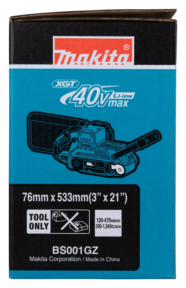 Makita cordless belt sander BS001GZ, without battery and charger
