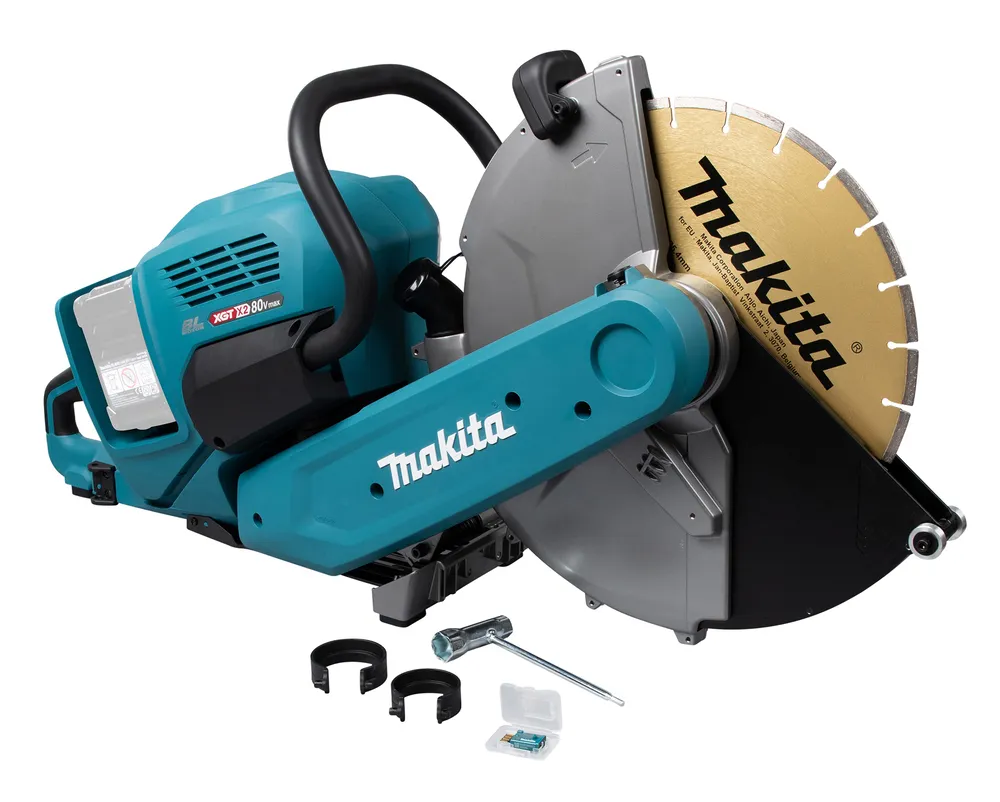 Pildil on Makita akulõikur CE002GZ01 koos tarvikutega.