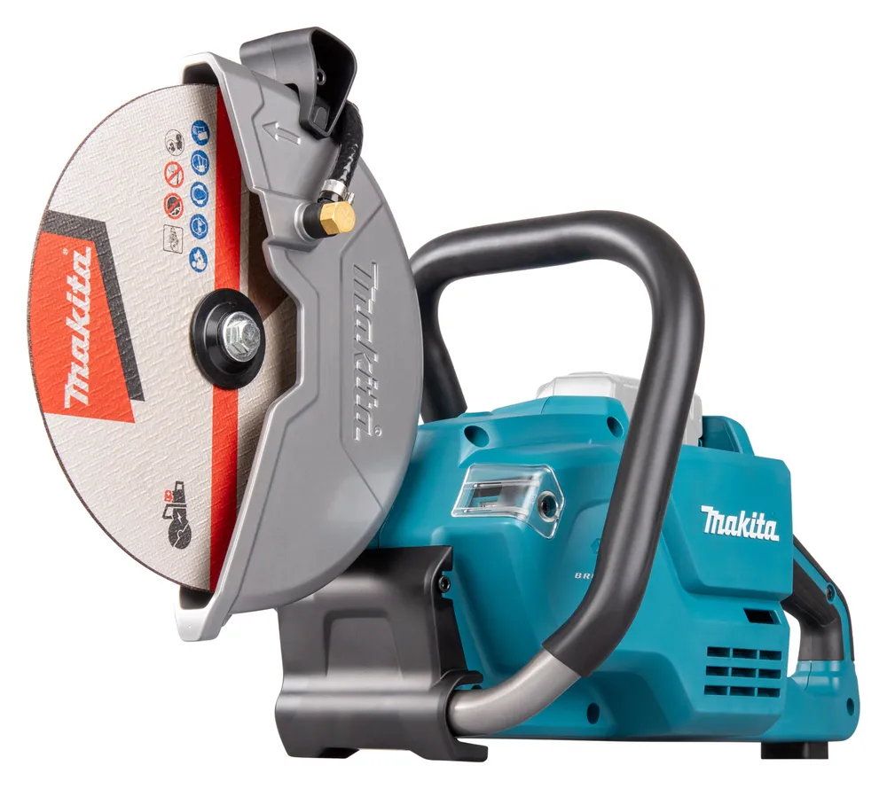 Pildil on Makita akulõikur XGT mudelilt CE003GZ02, millel on sinine korpus ja suur lõikeketas.