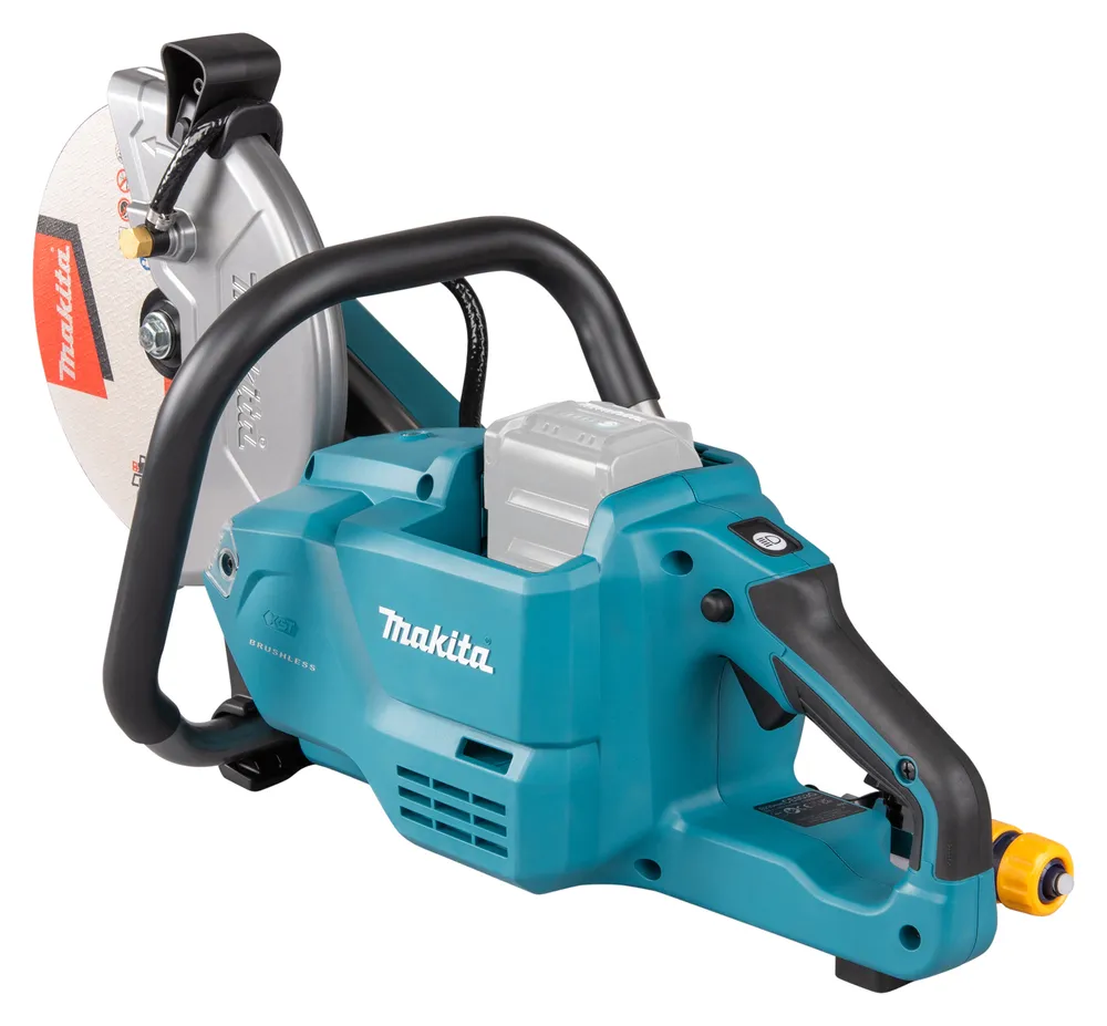 Pildil on Makita akulõikuri Makita CE003GZ02, XGT (ilma aku ja laadijata) tagumine osa koos käepidemete, aku pesa ja...