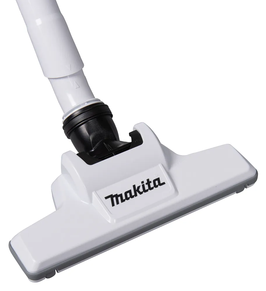 Sellel tootepildil on näha Makita aku varstolmuimeja CL003GD203 lähedalt, kus on kujutatud tolmuimeja konteinerit ja...