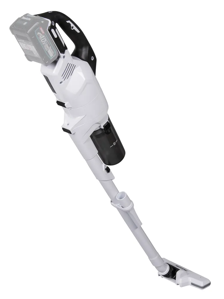 Pildil on Makita akutolmuimeja CL003GZ10, millel on eemaldatav aku ja pikk toru.